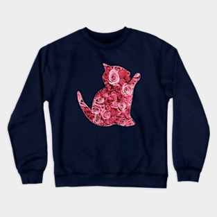 rose kitten Crewneck Sweatshirt